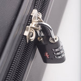 Safe Skies 3 Dial Tsa-Recognized Lock With Luggage Tag, Midnight Black, One Size
