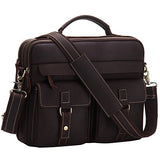 Mens Vintage Real Leather Shoulder Bag Berchirly Leather Menssenger Bag Light Brown