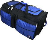 Hipack Carry-on Rolling Duffle Bag, Blue, 28-Inch