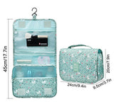 Vercord Hanging Toiletry Bag Portable Travel Organizers Cosmetics Makup Bag Case Shaving Kit, Green