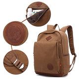School Backpack,AUGUR Vintage Casual Canvas Backpack Travel Hiking Rucksack for Men Women