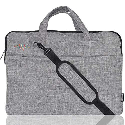 Arzweyk Laptop Sleeve Tote Bag 14-15 Inch Briefcase Messenger Bag with Shoulder Strap and Handle