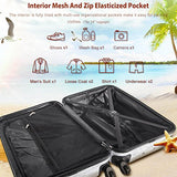 Flieks Graphic Print Luggage Set 3 Piece Abs + Pc Spinner Travel Suitcase (London)