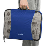 Gonex Rip-Stop Nylon Travel Organizers Packing Bags Deep Blue