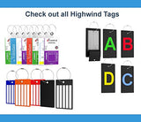 Cruise Tags Luggage Etag Holders Zip Seal & Steel Loops Thick Pvc (4 Pack - Clear)