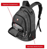 Swissgear Travel Gear Lightweight Bungee Backpack (Heather Grey) - For School, Travel, Carry On,