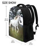 ColourLife Book bag White Horse In Wild Backpack School Bag Casual Travel Daypack