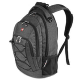 Swissgear Travel Gear Lightweight Bungee Backpack (Heather Grey) - For School, Travel, Carry On,