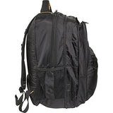 A. Saks Deluxe Expandable Laptop Backpack, Black/Yellow