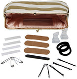 C.R. Gibson Wedding Day Travel Emergency Kit Clutch, Gold Stripe, One Size