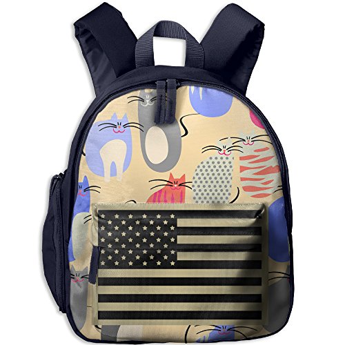 Subdued Us Flag Kid School Navy Rucksack