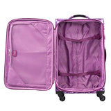 Atlantic Ultra Lite 4 | 24 and 28-Inch Expandable Spinners, Travel Pillow (Surf Purple)