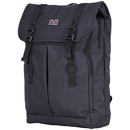 ben sherman laptop backpack Shop Ben Sherman Heathered Polyester Dual Com – Luggage Factory