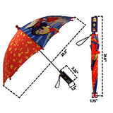 DC Comics Little Superhero Girls Character Rainwear Umbrella, red/Blue, Age 3-7