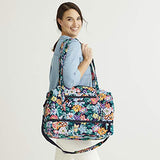 Vera Bradley Signature Cotton Deluxe Tote Travel Bag, Happy Blooms