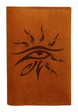 Horus'S Eye Handmade Genuine Leather Passport Holder Case Hlt_01