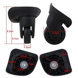 Replacment Black Luggage Swivel Repair Suitcase Parts Casters Wheels 52mm Heavy Duty with Screws