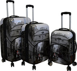 Kemyer 788 Vintage World Series Lightweight 3-Pc Expandable Hardside Spinner Luggage Set (New