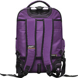 Olympia Usa Melody 19" Rolling Laptop Backpack (Purple)