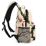 Casual Backpack,Traditional Chinese Paint Of Figural Tre,Business Daypack Schoolbag For Men Women Teen 16"X11.5"
