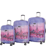 It Luggage Ionian Classic 8 Wheel Paris Baloons 3 Piece Set, Lilac Paris Painting Balloons