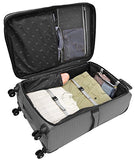 London Fog Cambridge 25 Inch Expandable, Black/White