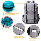 Laptop Backpack, GRM Large Capacity Waterproof Travel Bag Shoulder Daypack School Rucksack for