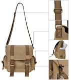 Canvas Messenger Bag Zlyc Vintange Shoulder Bag Military Crossbody Bag Ipad Air Satchel Men Leather