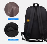 Casual Canvas Laptop Backpack, AUGUR Classic Bookbag Backpack for 14″ Tablet - Black