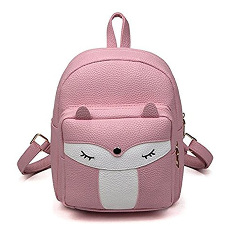 Cute Mini Leather Fox Fashion Backpack Small Daypacks Purse For Girls