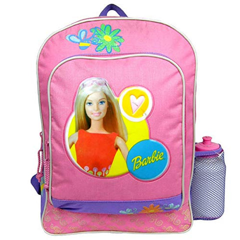 Backpack - Barbie - Large Backpack with Water Bottle - Purple