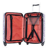 Ricardo Beverly Hills Beaumont 20-inch Carry-On Suitcase (White Sparkling Geode Print)