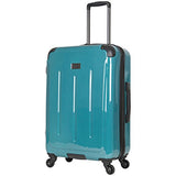 Ben Sherman Cambridge 24" Hardside Expandable Lightweight 4-Wheel Spinner Checked Luggage, Teal