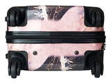 3Pc Luggage Set Hardside Rolling 4Wheel Spinner Carryon Travel Case Poly Stamp