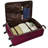 London Fog Coventry Hyperlights 25" Expandable Spinner, Plum