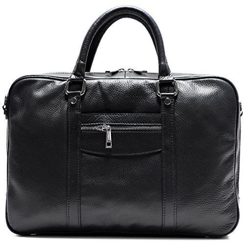 Floto Toscana Slim Black Briefcase Attache Lap-top Case