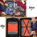 Gonex Large Packing Cubes, Double Sided Luggage Travel Organizer 3 pcs Orange