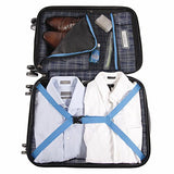 Perry Ellis Bauer 21" Hardside Carry-On Spinner Luggage, Black