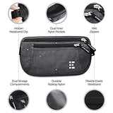 Zero Grid Money Belt w/RFID Blocking - Concealed Travel Wallet & Passport Holder