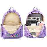 CAMTOP Girls Backpack for School Kids Backpack with Lunch Bag Preschool Kindergarten BookBag Set (Y0066-2 Purple Unicorn)