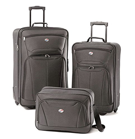 American Tourister Luggage Fieldbrook II 3 Piece Set (One Size, Charcoal)