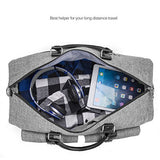 Amzbag Expandable Travel Duffel Bag XXL Capacity Weekender Bag With Leather Handle Suit Carry On