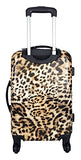3Pc Luggage Set Hardside Rolling 4Wheel Spinner Carryon Travel Case Poly Leopard