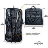 Prottoni 44-inch Garment Bag for Travel – Water-Resistant Carry-On Suit Carrier