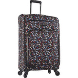 Ninewest Women'S Packmeup 24 In Expandable Spinner, Black Multi Floral Print