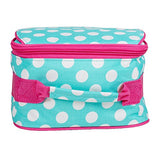 Reinforced Design Water Resistant Backpack And Lunch Bag Set (Aqua Dot)