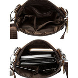 Berchirly Small Vintage Real Leather Travel Shoulder Bag Crossbody Handbag