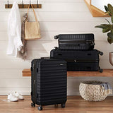 AmazonBasics Hardside Carry On Spinner Travel Luggage Suitcase - 21 Inch, Black