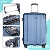 Merax 3 Piece P.E.T Luggage Set Eco-Friendly Light Weight Spinner Suitcase(Blue)