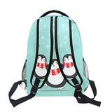Backpack Travel Cartoon Penguin School Bookbags Shoulder Laptop Daypack College Bag for Womens Mens